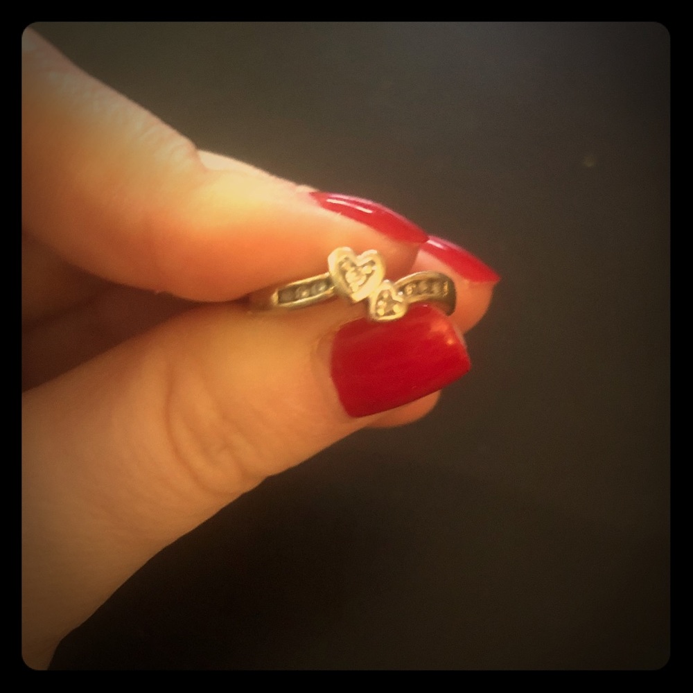 14k gold heart ring